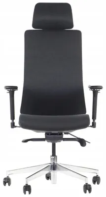 Immagine prodotto di Sedia da ufficio girevole ergonomica AKCENT/F PLUS, base cromata, braccioli regolabili, seduta scorrevole (avanti-indietro), nero
