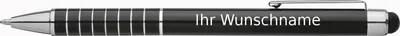 Produktbild von Touchpen Kugelschreiber mit Gravur / aus Metall / Farbe: schwarz