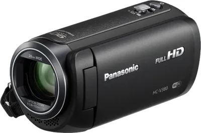 Zdjęcie produktu dla Panasonic HC-V380EG-K, 2,51 MP, MOS BSI, 25,4 / 5,8 mm (1 / 5.8"), Full HD, 7,62 cm (3"), LCD