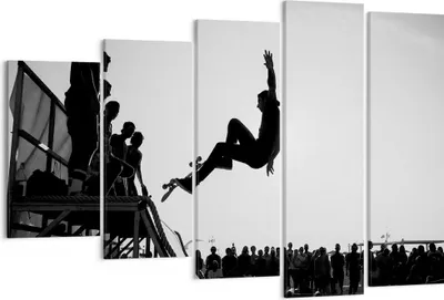 Produktbild von Bild auf Leinwand - Leinwandbild - Sport Skateboard - 150x100cm - Wand Bild - Wanddeko - Leinwanddruck - Bilder - Kunstdruck - Wanddekoration - Leinwand bilder - Wandkunst - EG150x100-3655