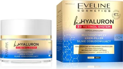 Produktbild von Eveline bioHYALURON 3xRetinol System 60+ Restorative Cream 50ml