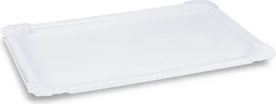 Produktbild von 125x BIONATURE Pappteller aus Frischfaser 19 x 33 cm fettdicht weiß