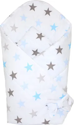 Produktbild von Babyhörnchen, Babynest, Schlafsack Steckkissen Pucktuch Einschlagdecke - D14 - Star Blau