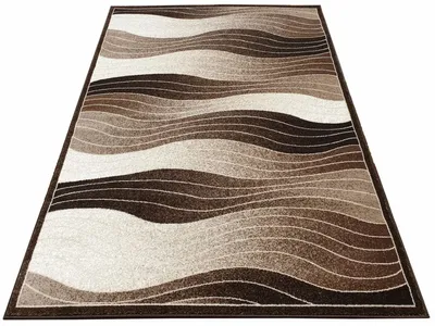Zdjęcie produktu dla Nowoczesny dywan 140x190 cm DEMIAN - brązowy/beżowy
