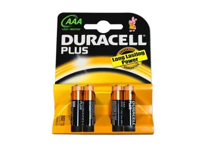 Produktbild von Duracell AAA Plus, Einwegbatterie, AAA, Alkali, 1,5 V, 4 Stück(e), Zylindrische