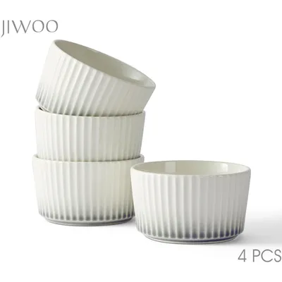 Produktbild von Schale set 4Stück Ø11 cm Müslischale Dessertschalen Salatschale Keramik Schalen für 4 Personen Bowl Mikrowellen- und Spülmaschinenfest