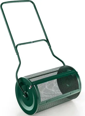 Produktbild von Famanu Kompoststreuer 80 Liter mit U-Griff und Metallgitter - Gartenstreuer für Rasen und Garten
