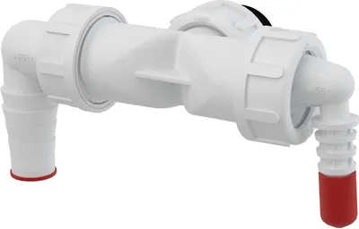 Produktbild von Alcadrain P156Z-G1 Doppelanschluss komplett G1" 8–23 mm Schlauchanschluss mit Klappen