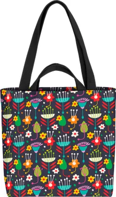 Produktbild von VOID Skandinavien Grafik Blumen Pflanzen Tasche 33x33x14cm,15l Einkaufs-Beutel Shopper Einkaufs-Tasche Bag