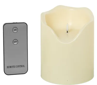 LED-Kerzen Set 4er, elfenbein, 16x16x20 cm, mit Fernbedienung