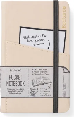 Produktbild von Bookaroo Notizbuch im Taschenformat A6, cremefarben