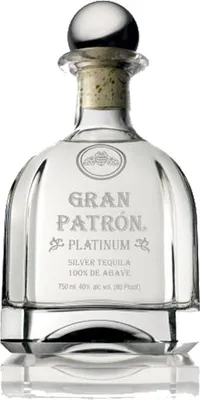 Produktbild von Gran PATRÓN Platinum Ultra-Premium-Tequila aus 100 % besten blauen Weber-Agaven, in Mexiko in kleinen Chargen handdestilliert, 40% Vol., 70 cl/700 ml