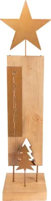 Produktbild von TrendLine Weihnachtsaufsteller Holz Winterzeit Stern 97 x 24 cm rost