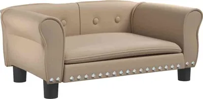 Obrázek produktu pro vidaXL Pelíšek pro psy Cappuccino Brown 70x45x30 cm koženka