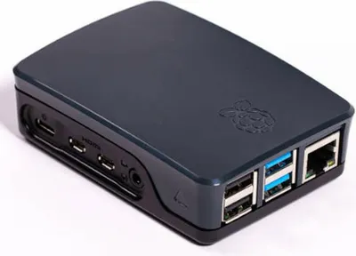 Zdjęcie produktu dla Raspberry Gehäuse Original für 4B Schwarz/grau