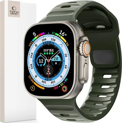 Immagine prodotto di Tech-Protect Iconband Line Apple Watch 6 / 7 / 8 / 9 / 10 / Se / Ultra 1 / 2 (44 / 45 / 46 / 49 Mm) verde militare