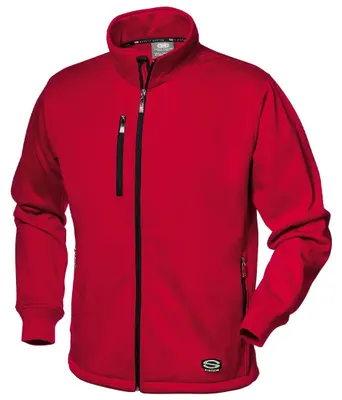 Zdjęcie produktu dla Kurtka robocza typu softshell Sir Safety Navigator dla mężczyzn, wiatroszczelna, z podszewką z mikropolaru, rozmiar M, CZERWONA