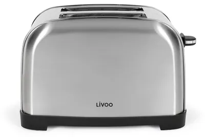 Toaster 2 Schlitze 3 cm, 750-850 W, 7 Stufen, Edelstahl, Grau