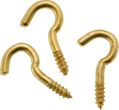 Produktbild von Schraubhaken vermessingt 8x3 mm 24 Stück