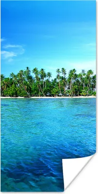 Produktbild von MuchoWow® Poster Insel - Tropen - Meer 75x150 cm - Dekoration für die Wände