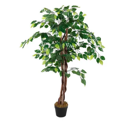 Produktbild von Benjamini Kunstpflanze im Topf 115 cm - breit - Deko Pflanze Zimmerpflanze künstlich