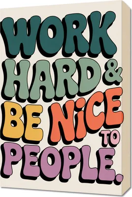 Produktbild von Bild 40x60cm Motivationsaffirmation Retro Vintage Für Wohnzimmer Work Hard
