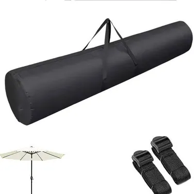 Produktbild von Sonnenschirm Schutzhülle 46x180 cm - Wasserdichte Sonnenschirmhülle mit Griff und Befestigungsgurten - UV Beständige Abdeckung - Oxford