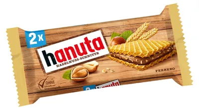 Produktbild von Hanuta Haselnuss Schnitte mit feinherber Kakaocreme und Waffel 44g