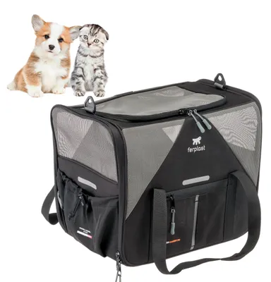 Produktbild von Ferplast Hundebox Voyager Carrier, Transportbox Katze, Hundetasche, verstellbare