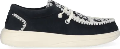 Immagine prodotto di HEYDUDE Wendy Comf Suede Crochet Scarpe basse da donna Nero/Multi Taglia 41