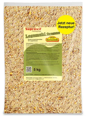 Zdjęcie produktu dla Supravit Pasza dla kur niosek 5 kg | Bez GMO | Dla stabilnych skorupek jaj i wysokiej wydajności nieśnej