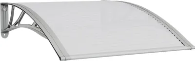 Produktbild von vidaXL Türvordach Grau und Transparent 100x75 cm Polycarbonat