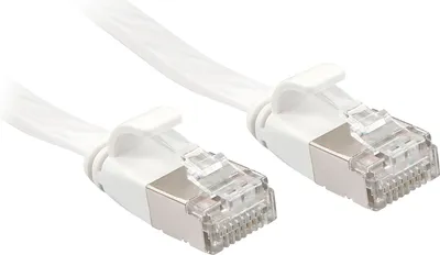 Image de Câble patch LINDY Cat6A U/FTP plat blanc 2.00m