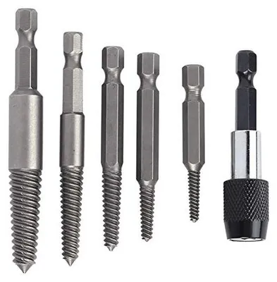 Productafbeelding van Schroevendraaierset, 6-delig, set met schroefverwijderaars met 1/4 inch snelwisselkoppeling, voor beschadigde schroeven