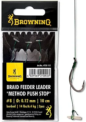 Zdjęcie produktu dla Browning Braid Feeder Leader Method Push Stop Gr.6 0,12mm 10cm