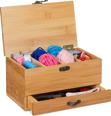 Produktbild von relaxdays bambusový box na šitie