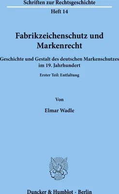 Produktbild von Fabrikzeichenschutz und Markenrecht.