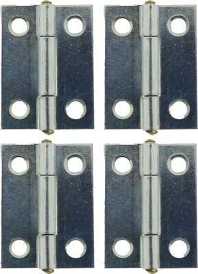 Produktbild von 4 x Scharnier verzinkt gerollt schmal 31,5 x 22,5 mm