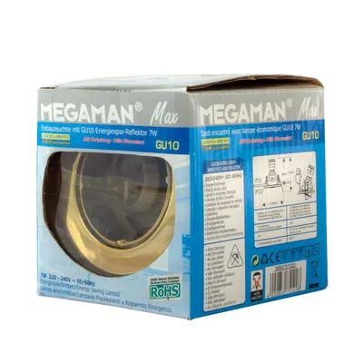 Produktbild von Megaman Einbauleuchte Gold rund Ø10cm IP23 max. 11W GU10 ohne Leuchtmittel schwenkbar