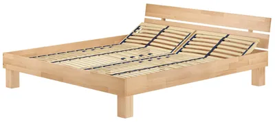 Produktbild von Massivholzbett Überlänge 200x220 Buche Großfamilienbett Doppelbett wählbares Zubehör V-60.80-20-220Federholzrahmen inkl.