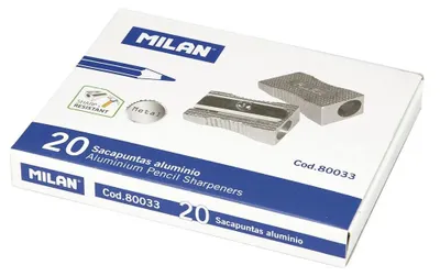 Image de Taille-crayon Milan Argent Aluminium (20 pièces)