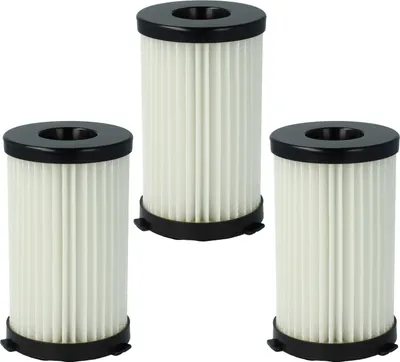 Produktbild von vhbw 3 Staubsaugerfilter kompatibel mit Cecotec Conga Thunderbrush 560 Staubsauger - HEPA-Filter Schwarz Weiß