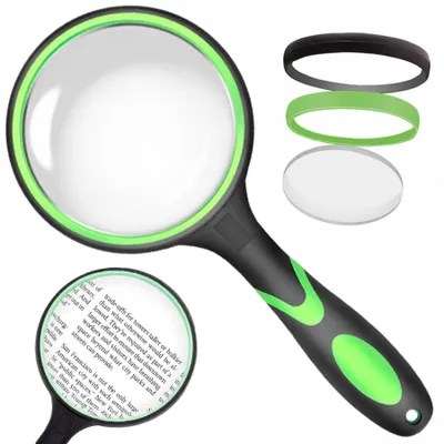 Produktbild von Lupe 3fach Vergrößerung Echtglas bruchsicher 75 mm Linse