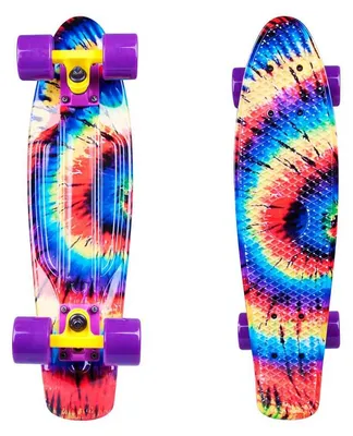 Produktbild von WORKER Penny Board 22 Zoll Kicktail Cruiser farbenfroh mit ABEC 11 Chrom Kugellager