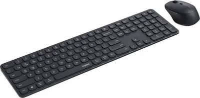 Immagine prodotto di Set tastiera e mouse wireless RAPOO 9810M, multimodale, full size, grigio scuro