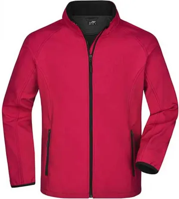 Produktbild von James+Nicholson JN1130 | Herren  Promo Softshell Jacket - Farbe: Red/Black - Größe: L