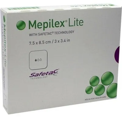 Immagine prodotto di Medicazione in schiuma Mepilex Lite 7,5x8,5 cm sterile 5 pz