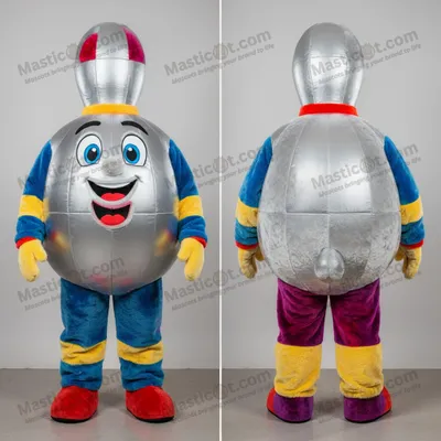 Produktbild von Silberne MASTICOT runde Jonglierkegel-Jongliermascot