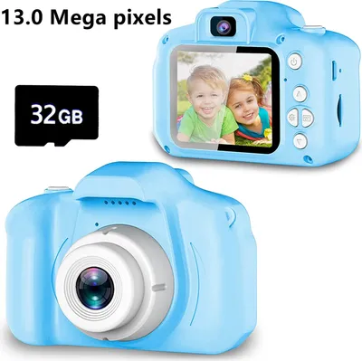 Produktbild von Kinderkamera HD-Digitalvideokameras(mit 32 GB SD-Karte) Geburtstagsgeschenke für Jungen im Alter von 3-9 Jahren,Blau