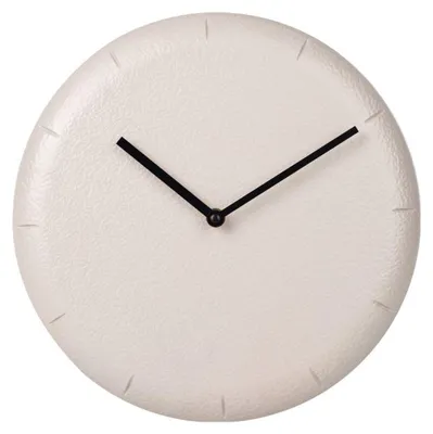 Image de SensaHome Horloge murale Dakar - Horloge ronde style japandi - look béton minimaliste - Ø30 cm - Beige